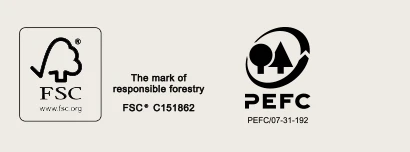 logos fsc pefc op zand